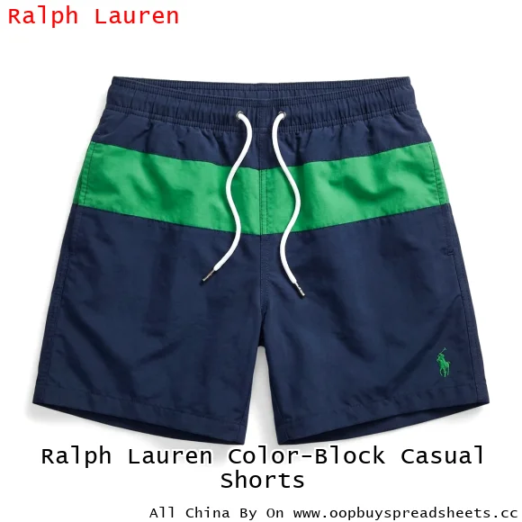 Ralph Lauren Color-Block Casual Shorts