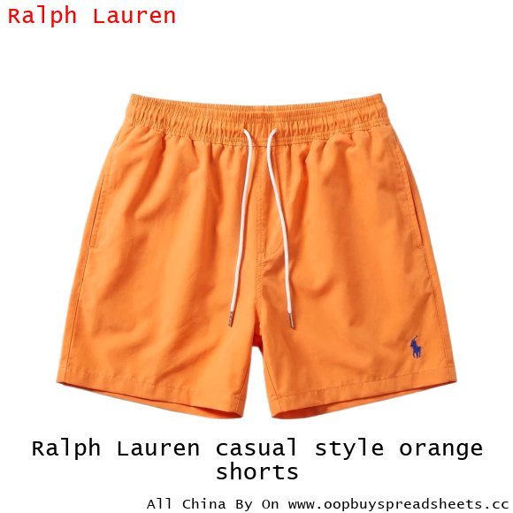 Ralph Lauren casual style orange shorts
