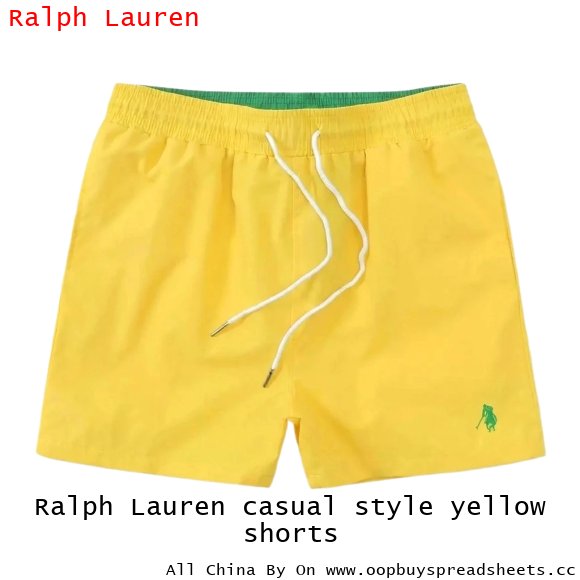 Ralph Lauren casual style yellow shorts