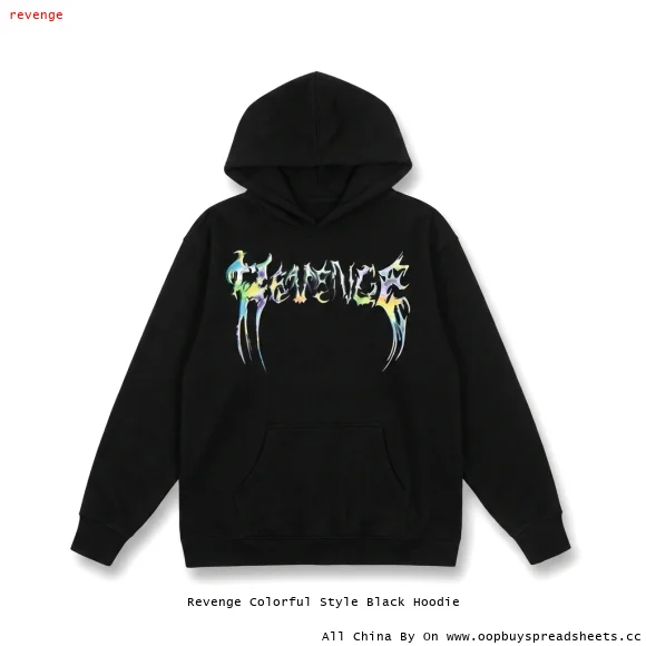 Revenge Colorful Style Black Hoodie