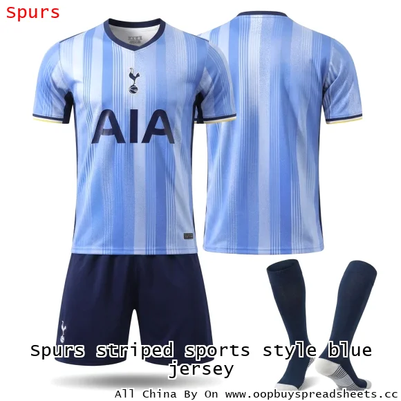 Spurs striped sports style blue jersey