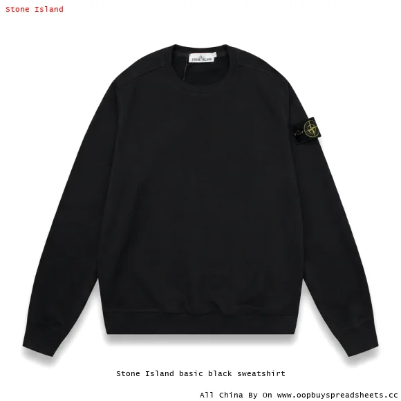 Stone Island basic black sweatshirt