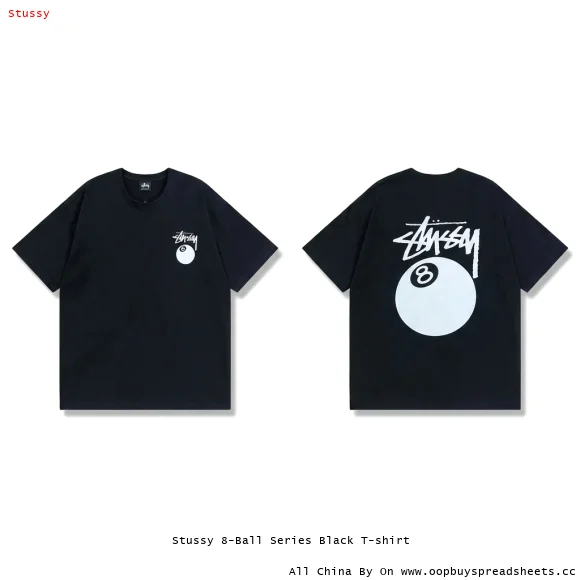 Stussy 8-Ball Series Black T-shirt