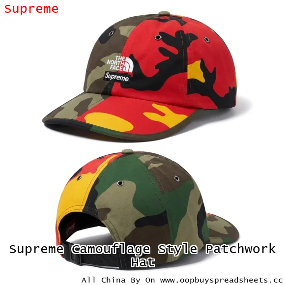 Supreme Camouflage Style Patchwork Hat