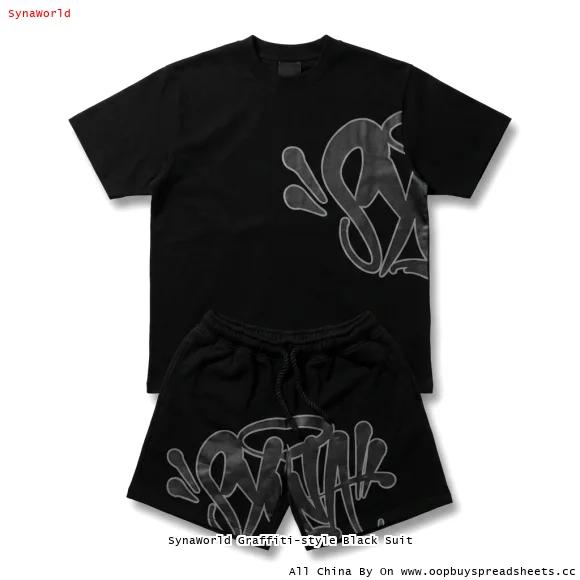 SynaWorld Graffiti-style Black Suit
