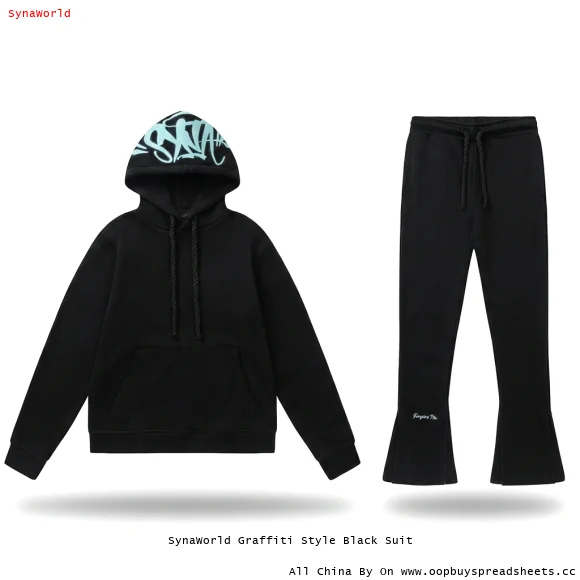 SynaWorld Graffiti Style Black Suit