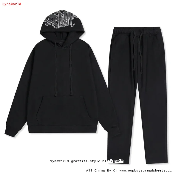 SynaWorld graffiti-style black suit