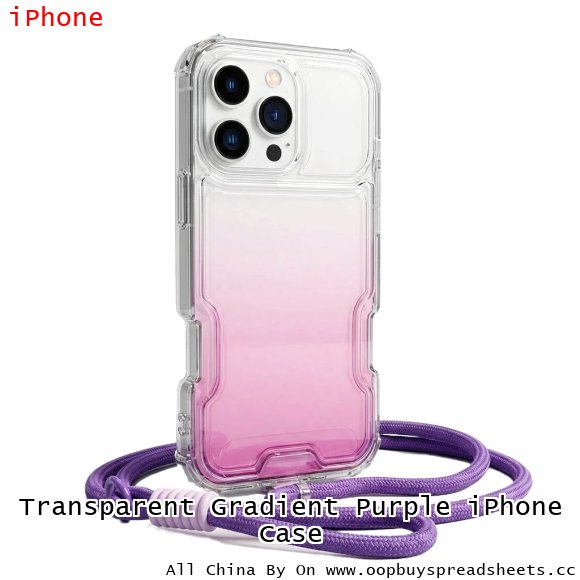 Transparent Gradient Purple iPhone Case