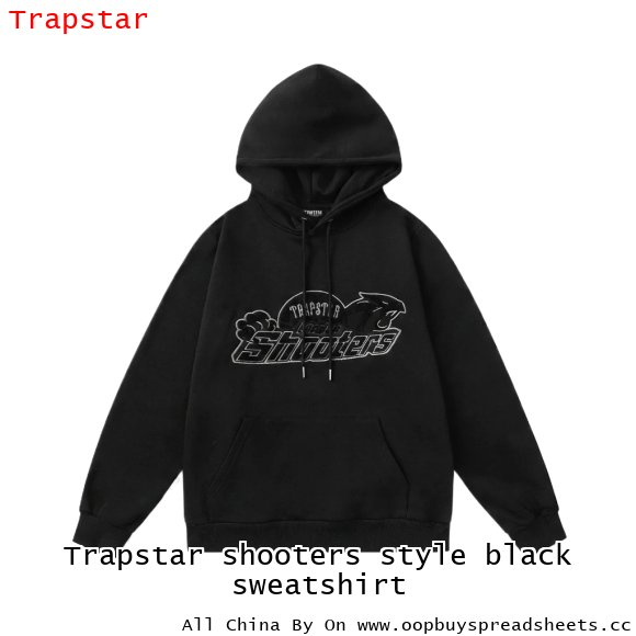 Trapstar shooters style black sweatshirt