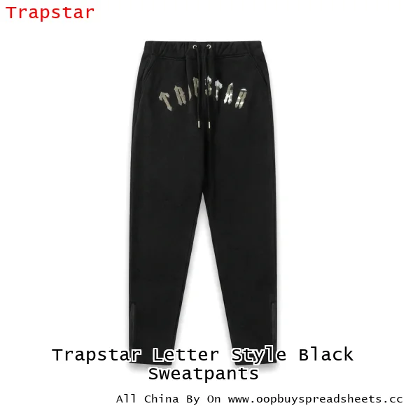 Trapstar Letter Style Black Sweatpants