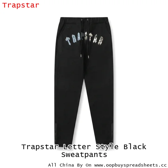 Trapstar Letter Style Black Sweatpants