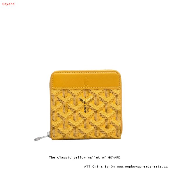 The classic yellow wallet of GOYARD
