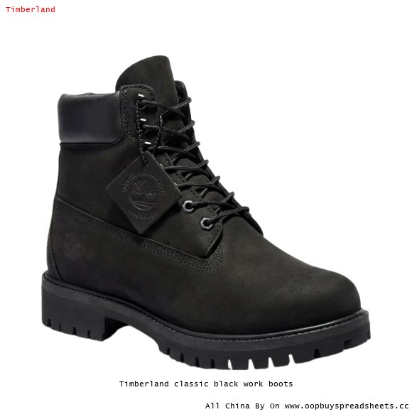 Timberland classic black work boots