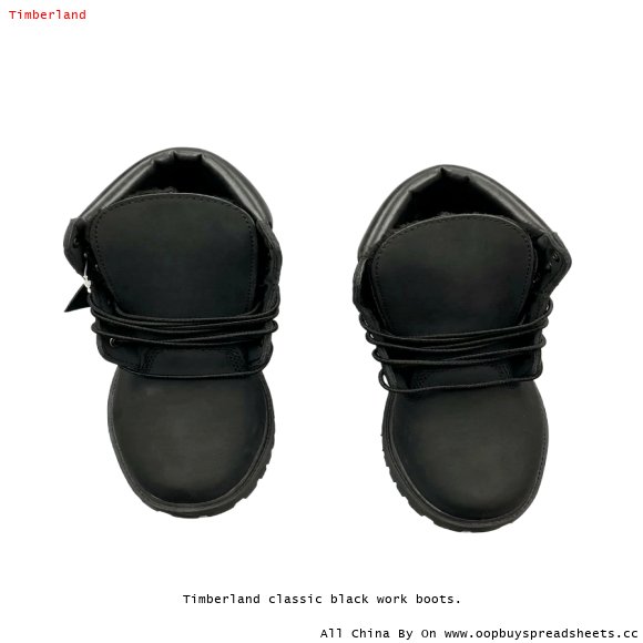 Timberland classic black work boots.