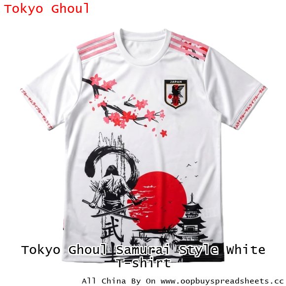Tokyo Ghoul Samurai Style White T-shirt
