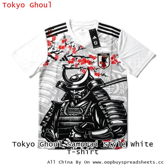 Tokyo Ghoul Samurai Style White T-shirt