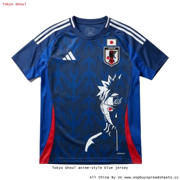 Tokyo Ghoul anime-style blue jersey