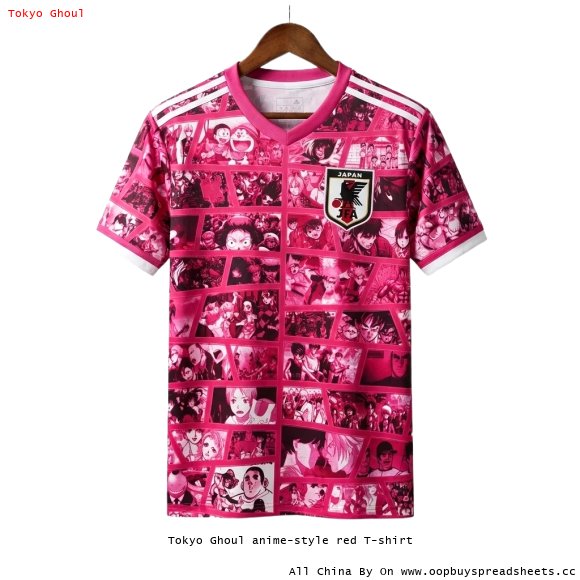 Tokyo Ghoul anime-style red T-shirt