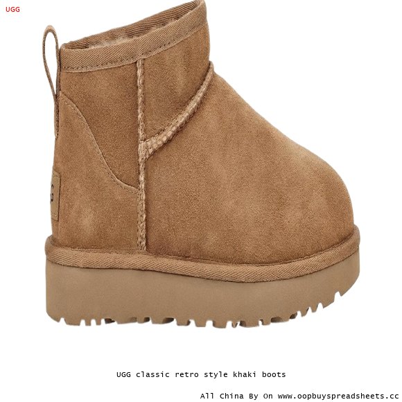 UGG classic retro style khaki boots