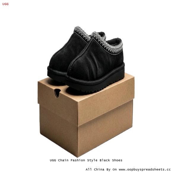 UGG Chain Fashion Style Black Shoes