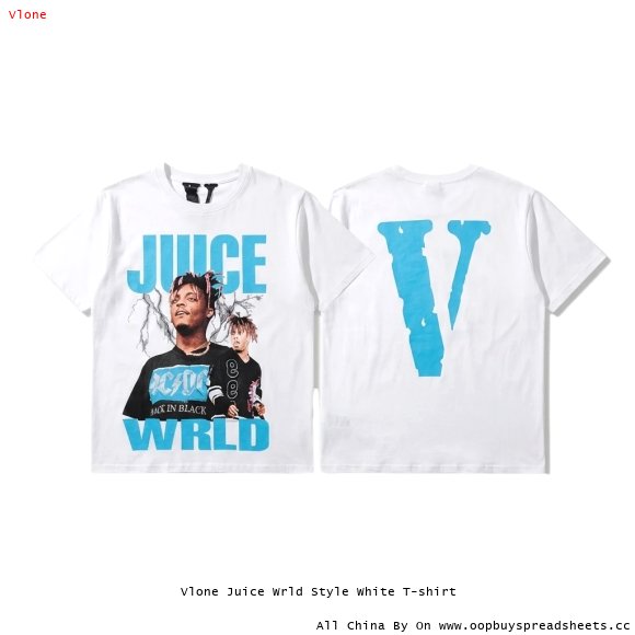 Vlone Juice Wrld Style White T-shirt