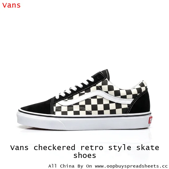 Vans checkered retro style skate shoes
