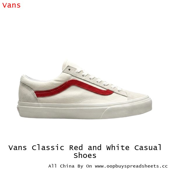 Vans Classic Red and White Casual Shoes