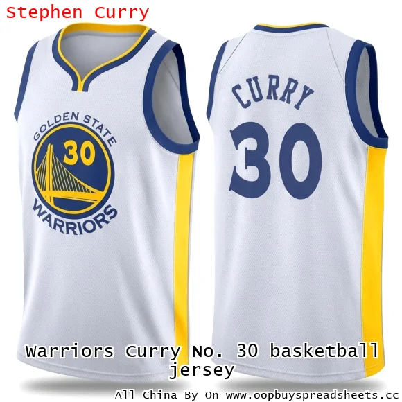 Warriors Curry No. 30 basketball jersey