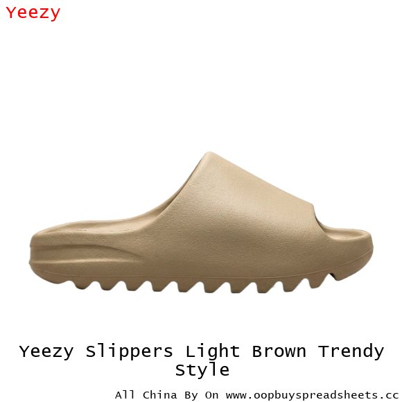 Yeezy Slippers Light Brown Trendy Style