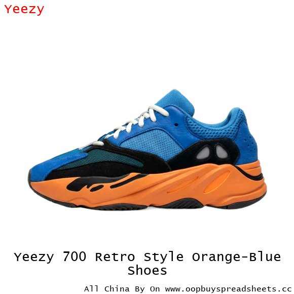 Yeezy 700 Retro Style Orange-Blue Shoes