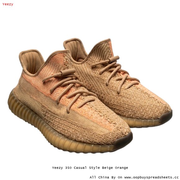 Yeezy 350 Casual Style Beige Orange