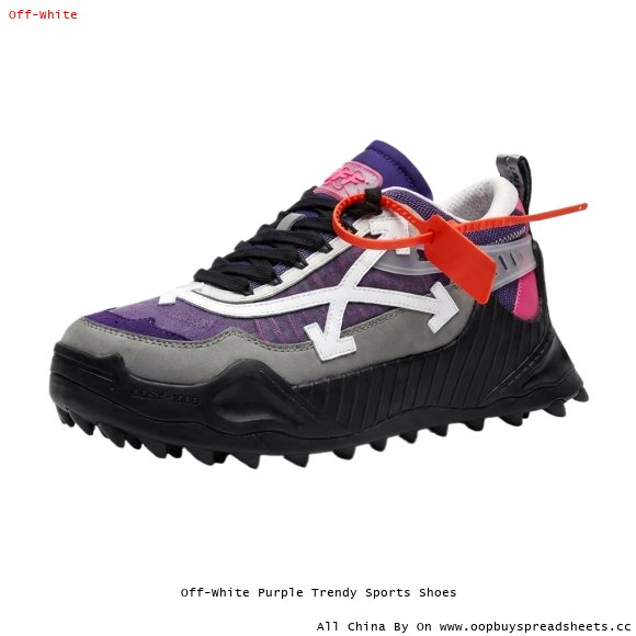 Off-White Purple Trendy Sports Shoes