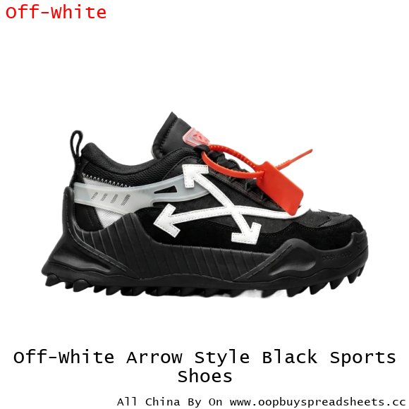 Off-White Arrow Style Black Sports Shoes