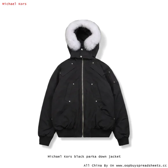 Michael Kors black parka down jacket