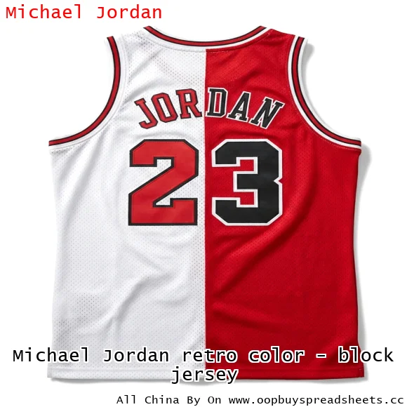 Michael Jordan retro color - block jersey