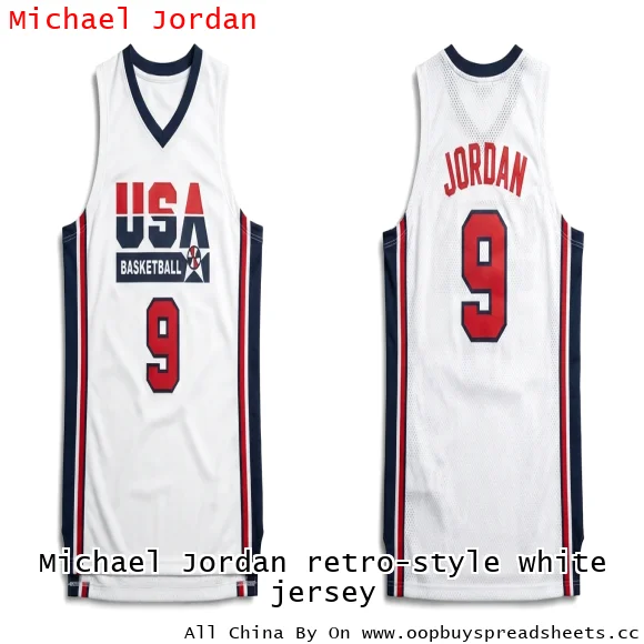 Michael Jordan retro-style white jersey