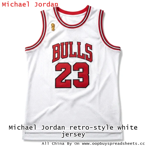 Michael Jordan retro-style white jersey