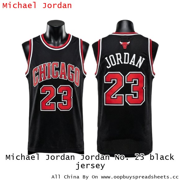 Michael Jordan Jordan No. 23 black jersey