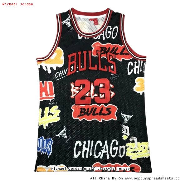 Michael Jordan graffiti-style jersey