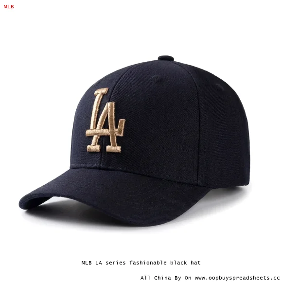 MLB LA series fashionable black hat