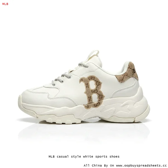 MLB casual style white sports shoes