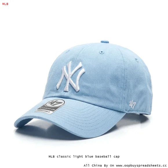 MLB classic light blue baseball cap
