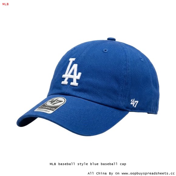 MLB baseball style blue baseball cap