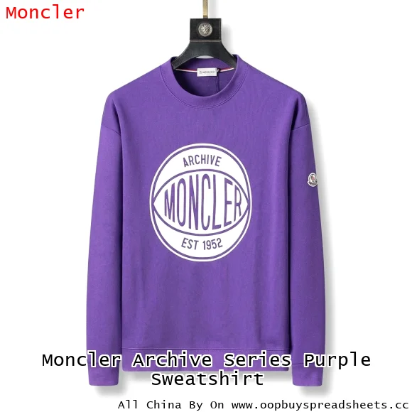 Moncler Archive Series Purple Sweatshirt