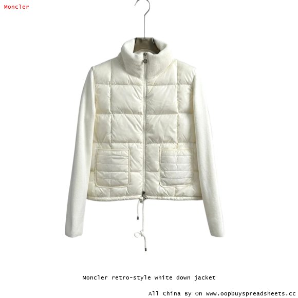 Moncler retro-style white down jacket