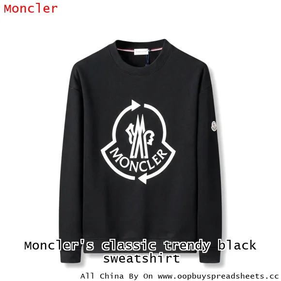 Moncler's classic trendy black sweatshirt