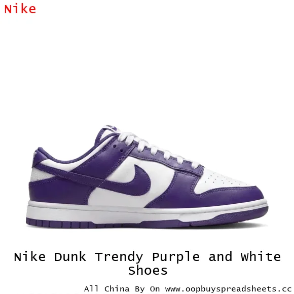 Nike Dunk Trendy Purple and White Shoes