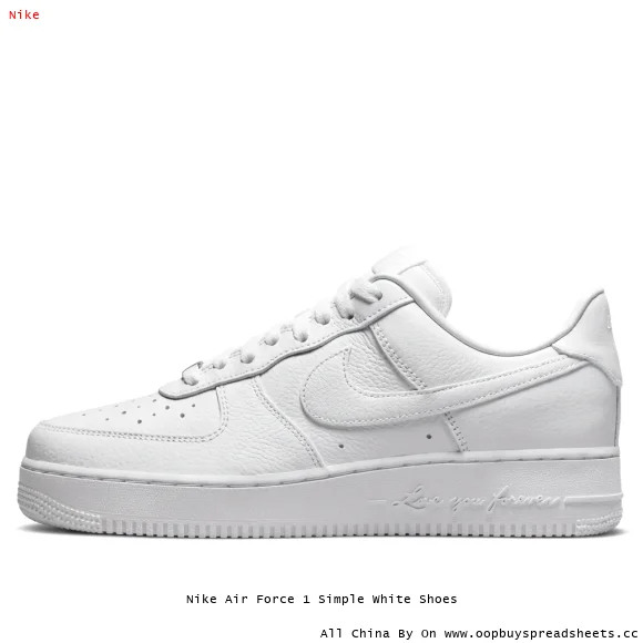 Nike Air Force 1 Simple White Shoes