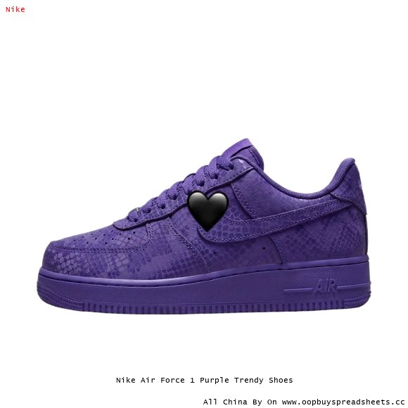 Nike Air Force 1 Purple Trendy Shoes
