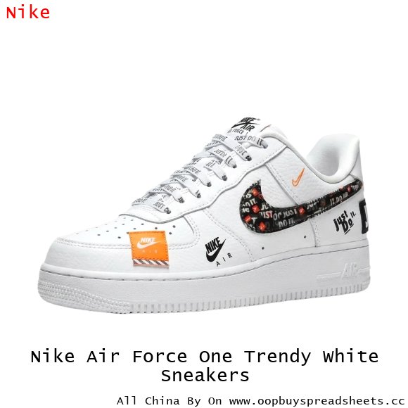 Nike Air Force One Trendy White Sneakers